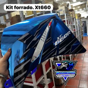 Inicio 17 KIT VESTIDO XT660 FORRADO AZIL METALIZADO